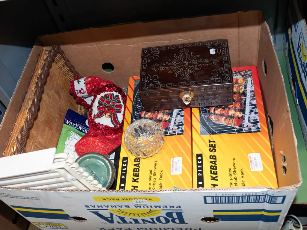 box; bbq kebab sets, jewellery box, tray etc Image 1++