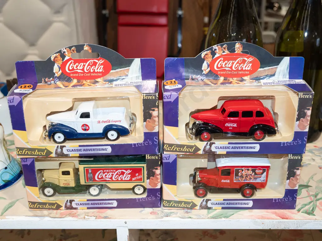 4x boxed diecast Coca Cola model vehicles Image 1++