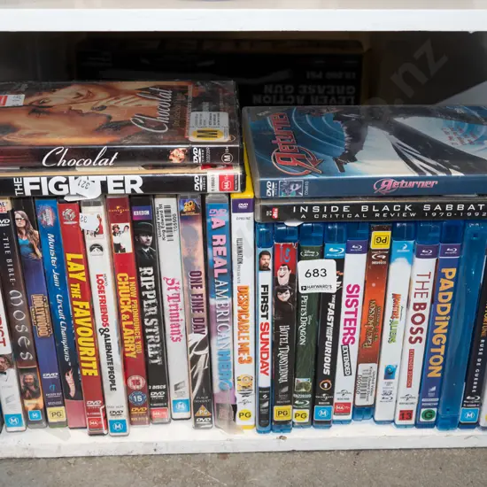 blue rays and DVDs
