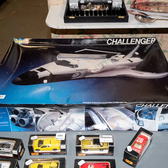 yet to be assembled model of space shuttle challenger