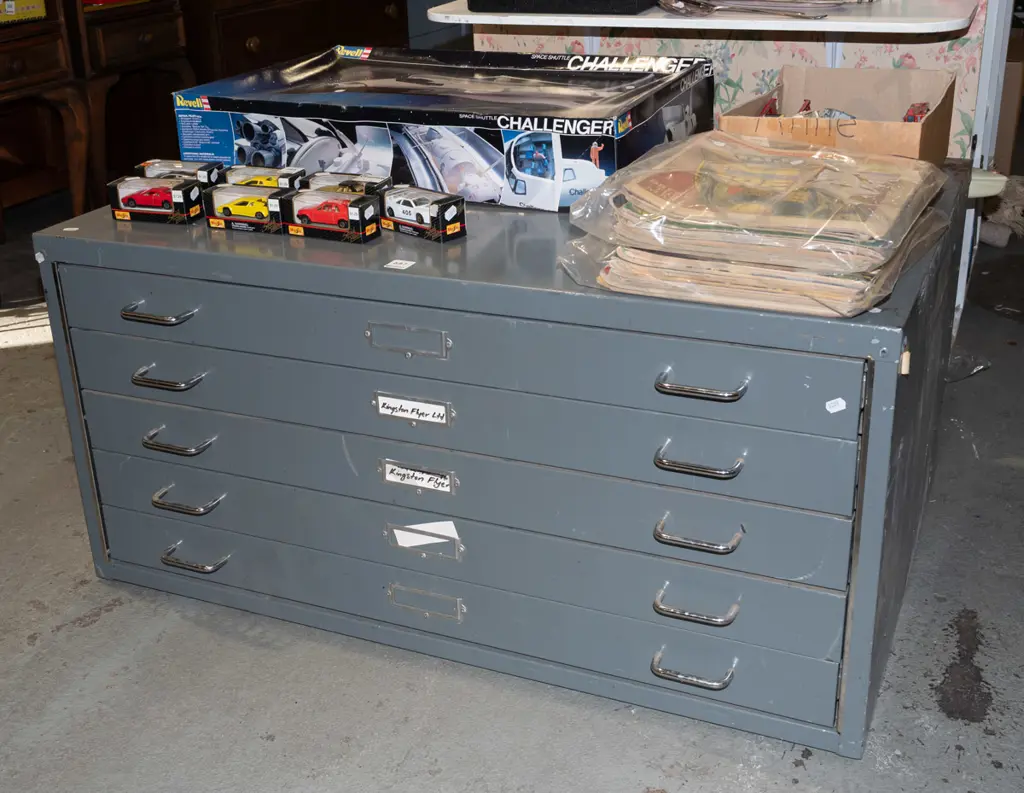 metal 5 drawer plan drawers H460 W960 D680 Image 1++