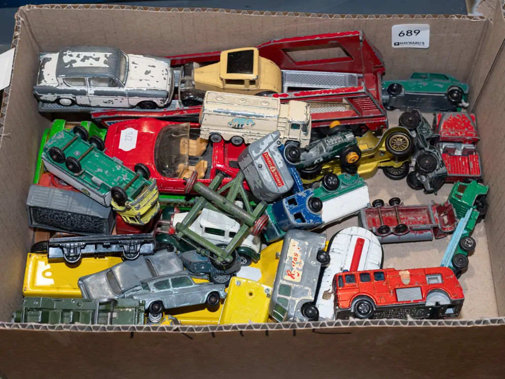 box of toy vehicles Image 1++