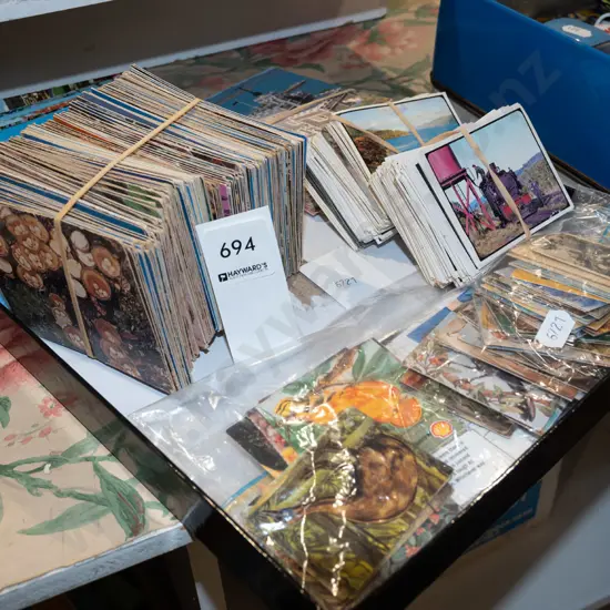 tray of various collector cards