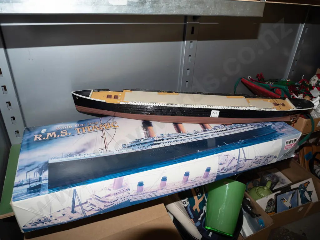 partially assembled Titanic model Image 1++