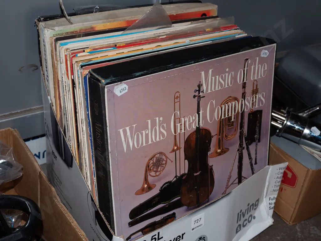 box of LPs Image 1++