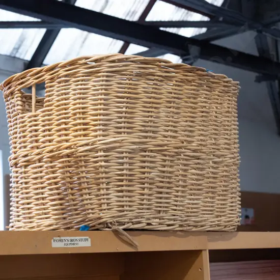 cane wood basket H380