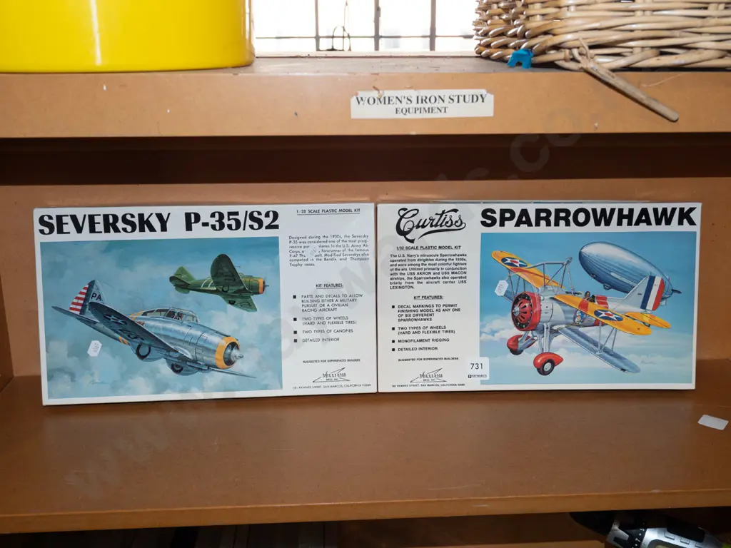 2x yet to be assembled models of aircraft Image 1++