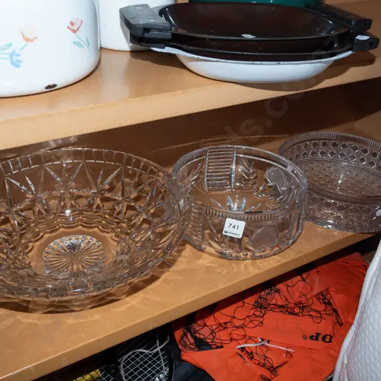 3x cut crystal bowls