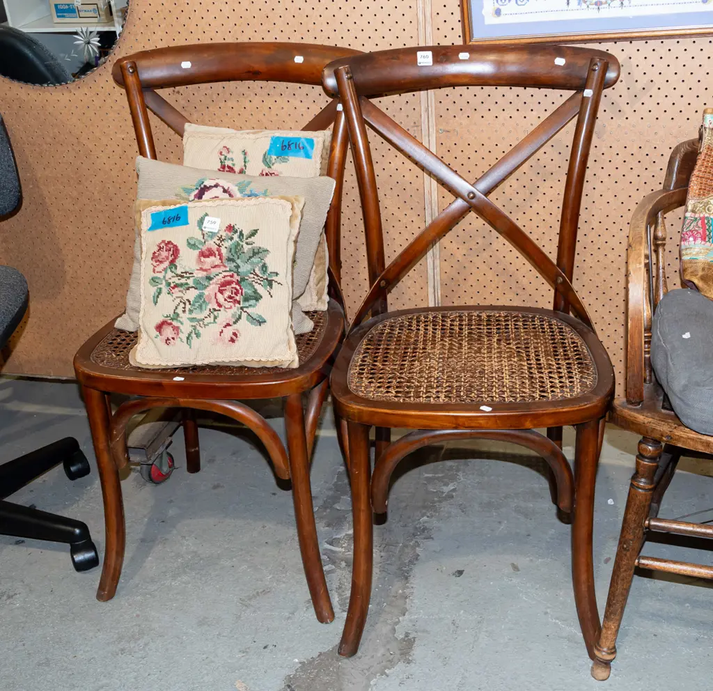 bentwood and rattan armchairs Image 1++