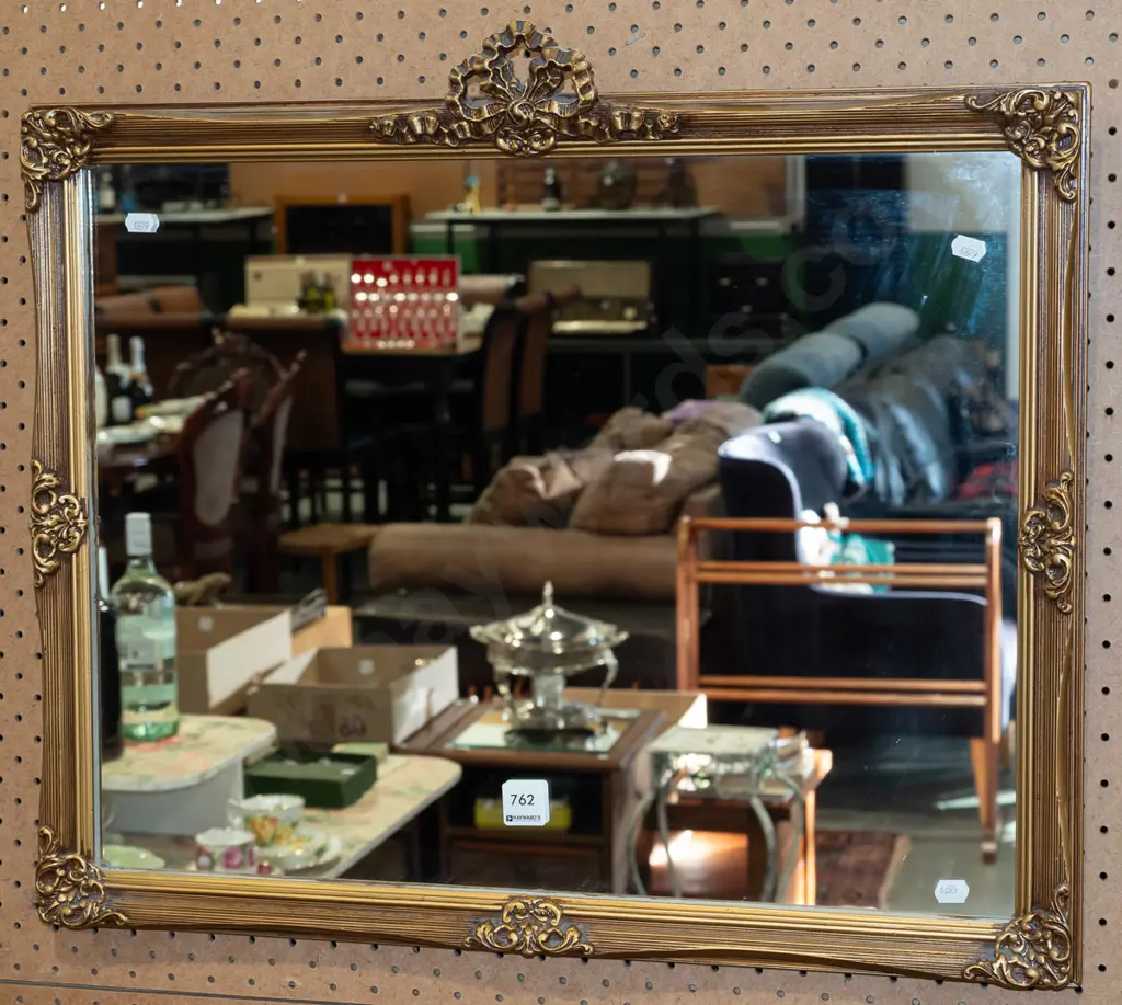gilt framed wall mirror H540 Image 1++