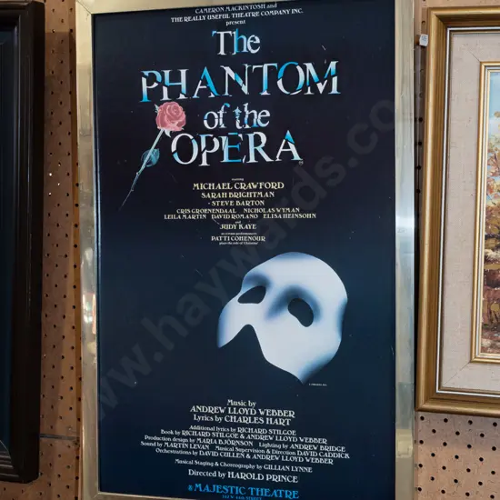 framed Phanton of the Opera print - scratches