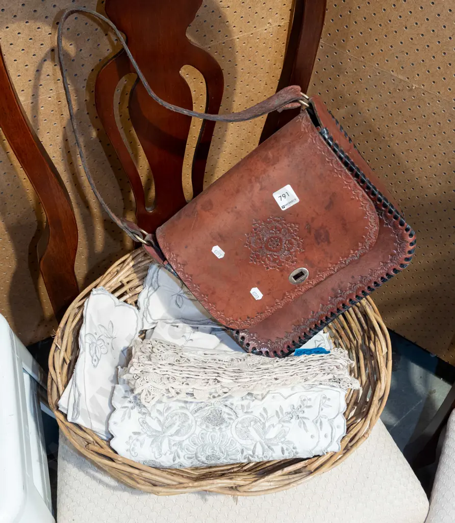 cane basket, leather hand bag etc Image 1++