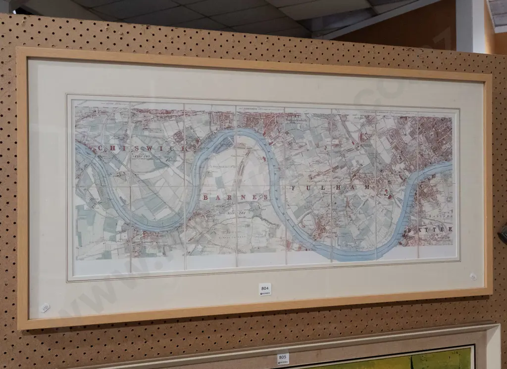 framed map of London 1627 Image 1++