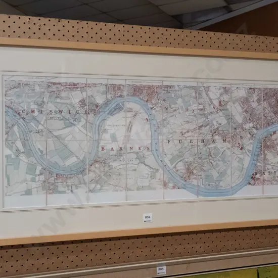 framed map of London 1627