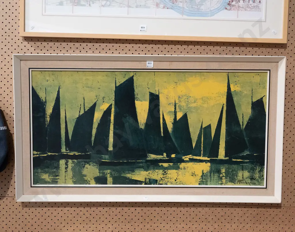 framed retro print- sailing yachts Image 1++