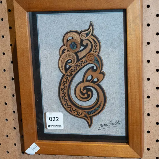small framed 3D Maori themed artwork