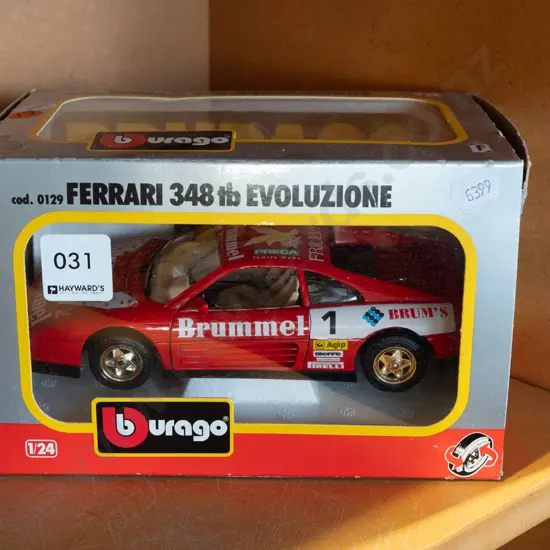 boxed Burago Ferrari model vehicle
