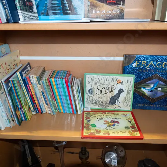 shelf of children's books