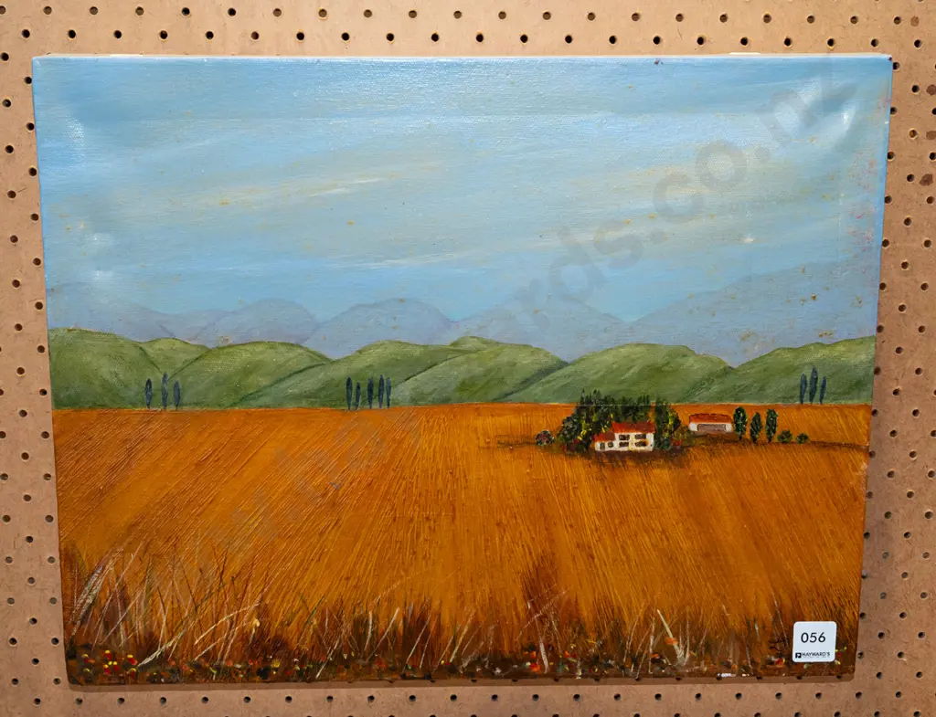 framed oil on canvas - landscape - needs a clean Image 1++