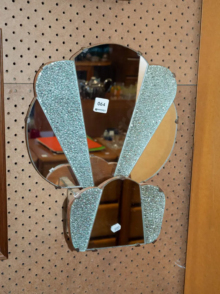 mid century mirrored wall pocket vase Image 1++