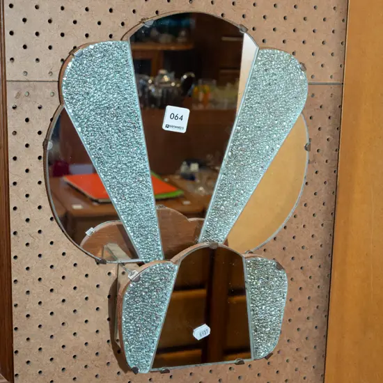 mid century mirrored wall pocket vase
