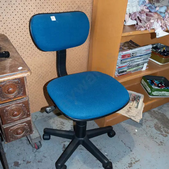 blue office chair