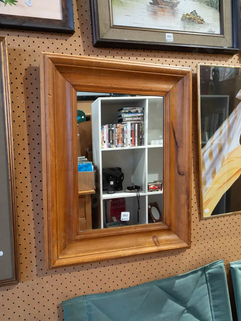 wood framed wall mirror H580 Image 1++