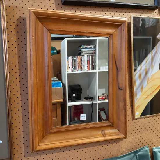 wood framed wall mirror H580