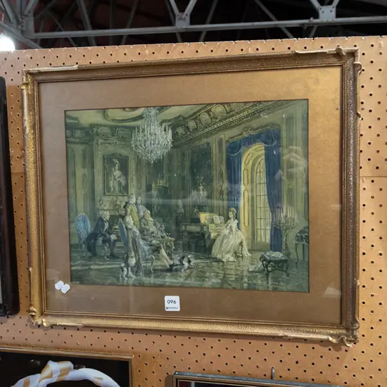 framed print - piano recital - damage to frame