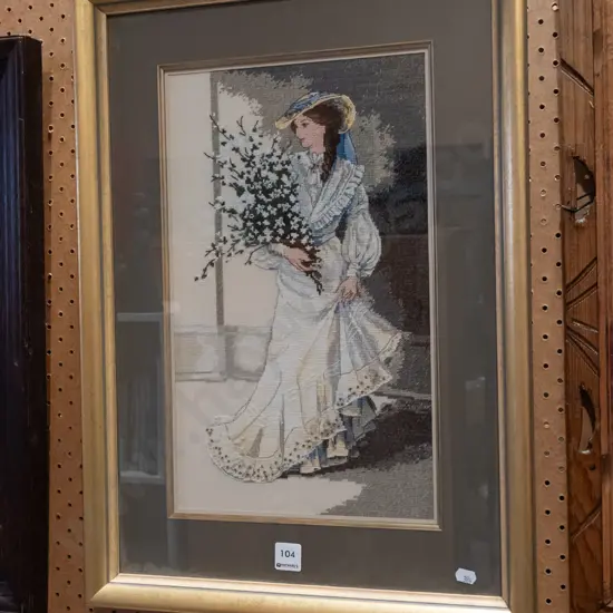 framed needlework - portrait