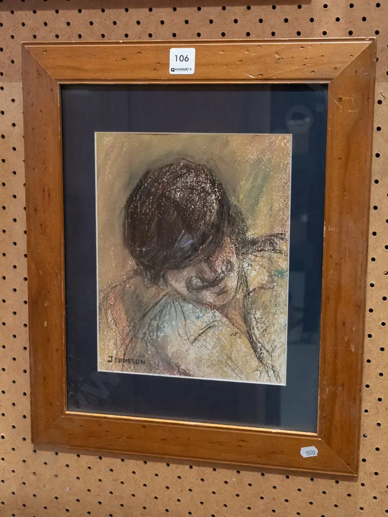framed pastel - male portrait Image 1++