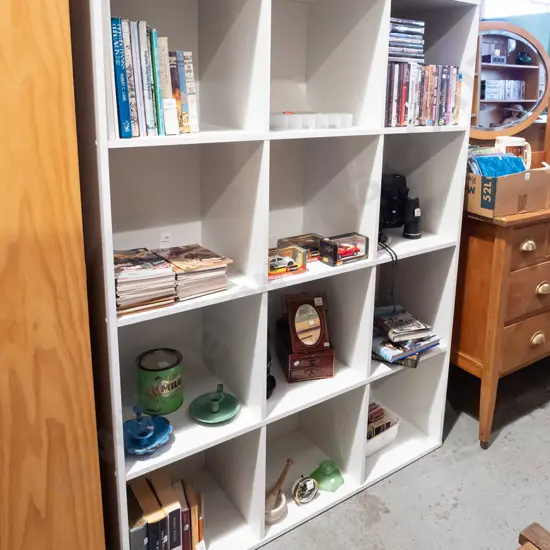 mdf melteca cube storage shelves H625 W1190 D390