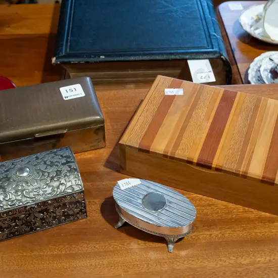 sovereign ware trinket box, 3x other trinket boxes