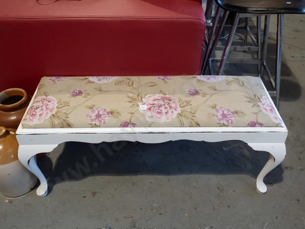 hand painted cab leg bench seat/stool H390 W960 D360 Image 1++