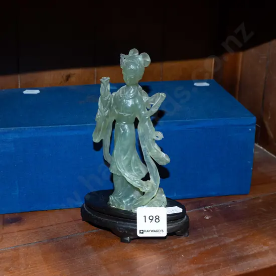 carved jade? figurine in presentation box H170