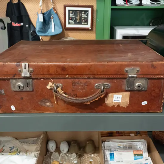 bullock hide suitcase
