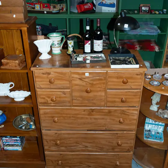 mdf faux veneer 8 drawer chest H1220 W880 D400