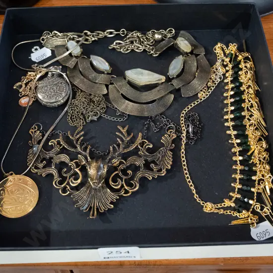tray of costume jewellery
