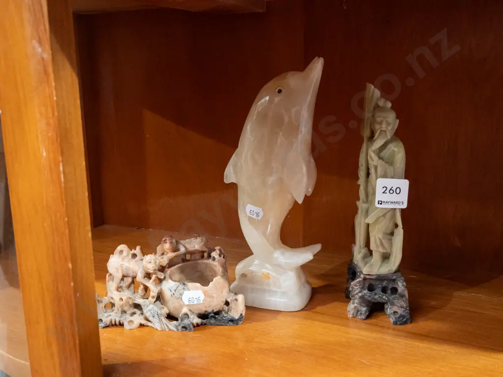 alabaster and soap stone figurines Dolphin H230 Image 1++