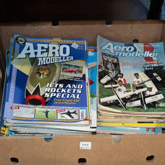 box; back issues of Aero Modeller magazine