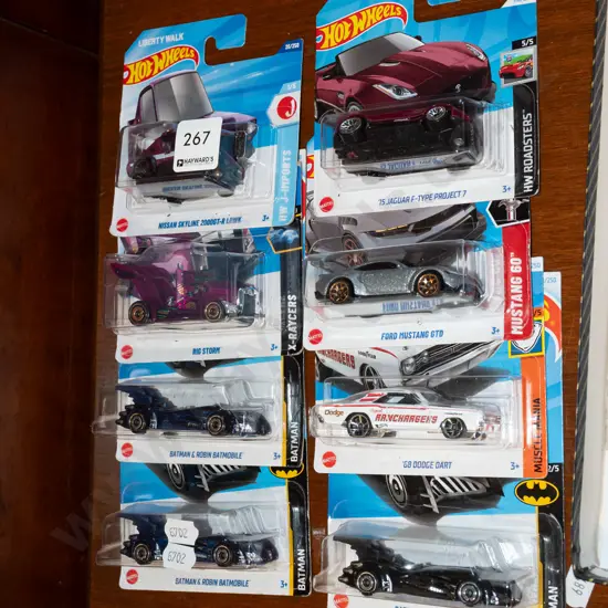 8x as new carded Hotwheels vehicles