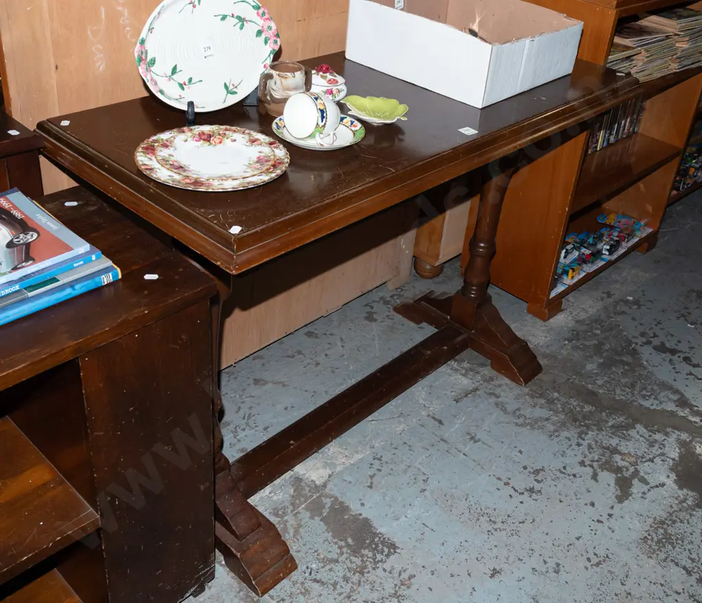 restorer's refectory based hall table H755 W1000 D490 Image 1++