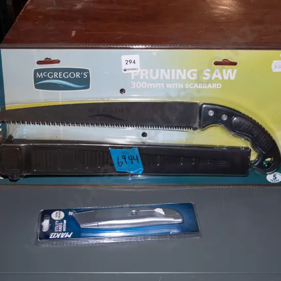 as new pruning saw with holster and craft knife