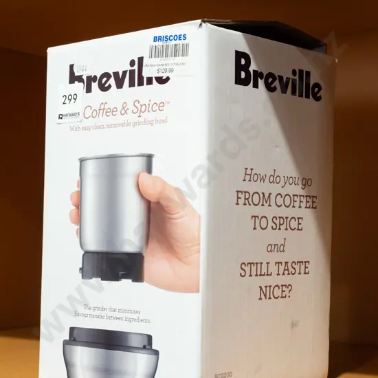 boxed as new Breville coffee and spice grinder
