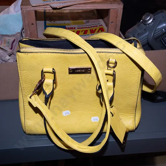 yellow hand bag