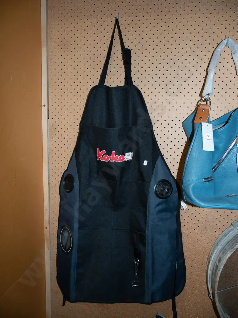 Koken promotional apron with beer can holder and speakers Image 1++