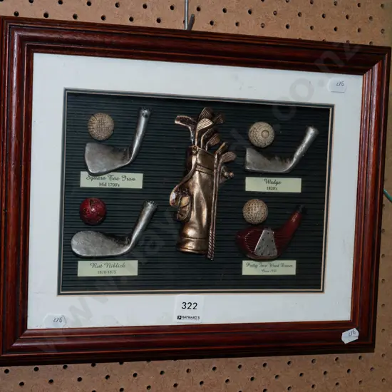golf themed shadow box