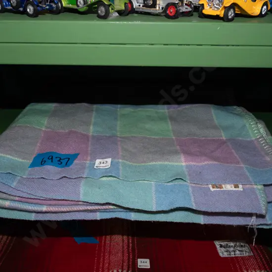 checked woollen blanket