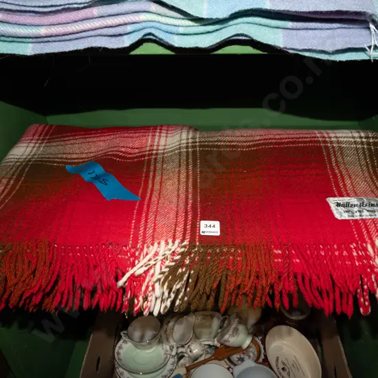 red checked Hallensteins travel blanket