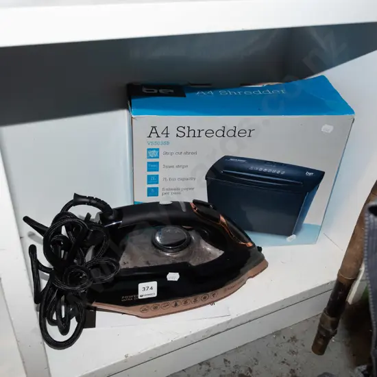 iron, small A4 paper shredder